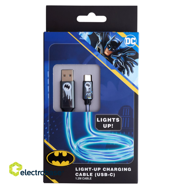 Lazerbuilt Batman Cable USB / USB-C / 10W paveikslėlis 1