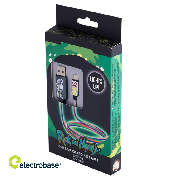 Lazerbuilt Rick & Morty Shock Cable USB / USB-C / 10W paveikslėlis 1