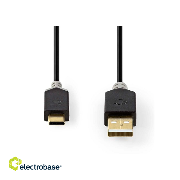 NEDIS CCBW60601AT20 Kabelis USB 2.0 | USB-A male | USB-C™ male | 60 W | 480 Mbps | 2.00 m image 2