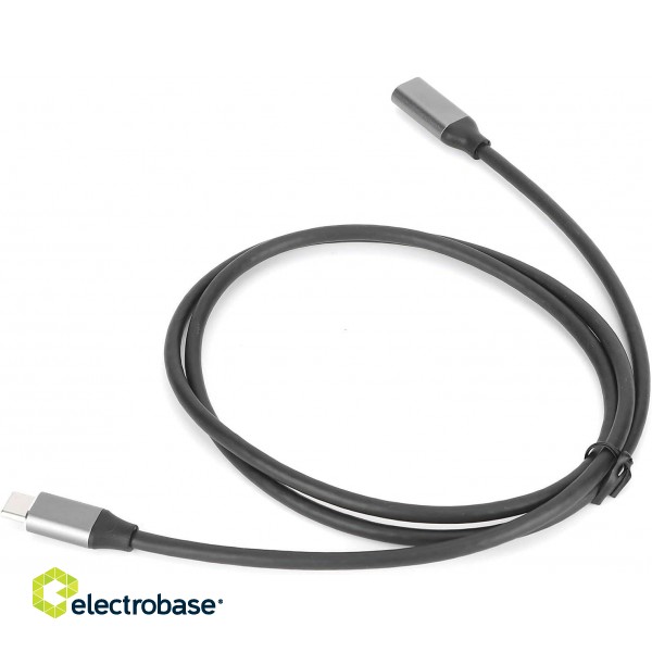 RoGer USB-C Extension Cable Удлинительный кабель 10Gbps / 1м / чёрный фото 3