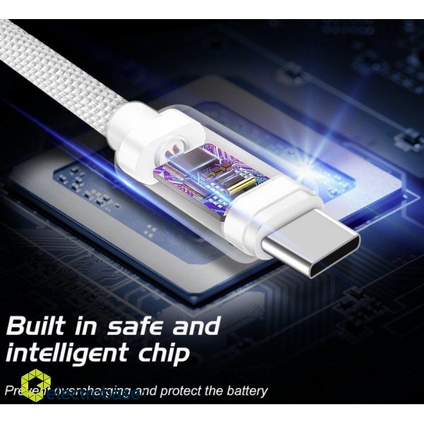 Swissten Textile Fast Charge 3A USB-C / USB-C  Datu un Uzlādes Kabelis 1.2m image 4