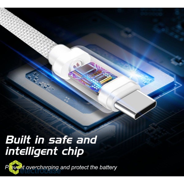 Swissten Textile Universāls Quick Charge 3.1 USB-C Datu un Uzlādes Kabelis 2m image 3