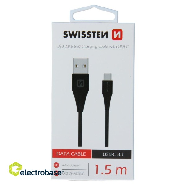 Swissten Data USB / USB-C 3.1 Datu un uzlādes vads 1.5m