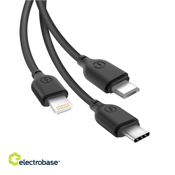 XO NB103 3in1 USB - Lightning + USB-C + microUSB 1m cable image 2