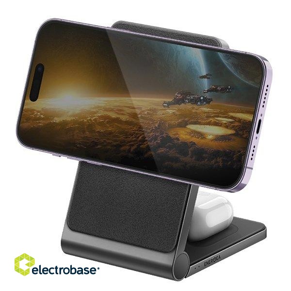 Energea MagTrio Foldable 3in1 Magnetic Wireless Charger paveikslėlis 3