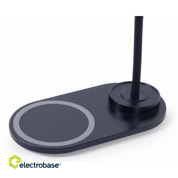 Gembird Desktop Wireless Charger with Fan with Lamp image 3