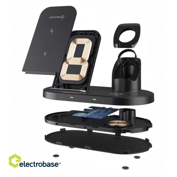 Swissten Wireless Charger 3in1 Stand for Apple and Samsung image 4