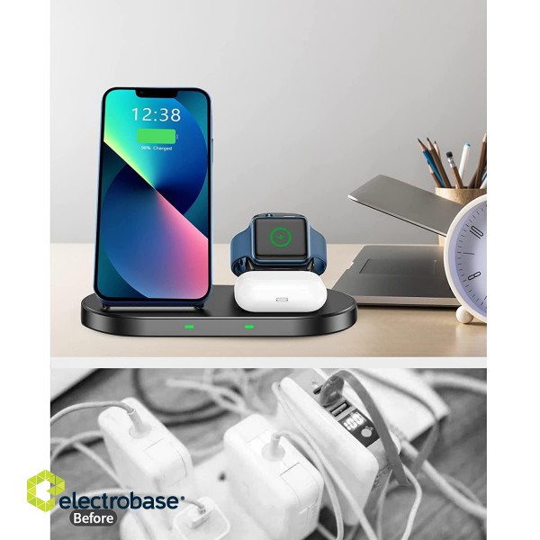 Swissten Wireless Charger 3in1 Stand for Apple and Samsung image 5