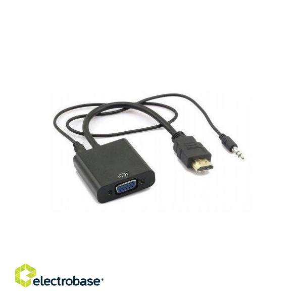 RoGer Адаптер для Преобразования сигнала HDMI на VGA (+Audio) Черный фото 4