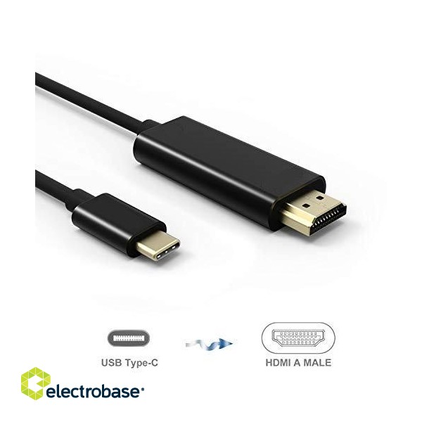 RoGer Kabelis USB-C uz HDMI 4K@30Hz / 1.8m image 1
