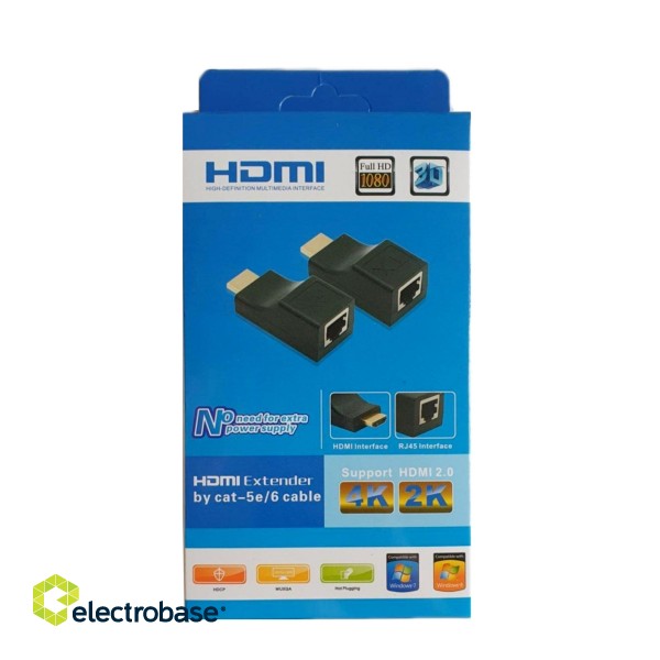 RoGer HDMI 2.0 Extender RJ45 / cat5e/6 / 30m / 4K paveikslėlis 5