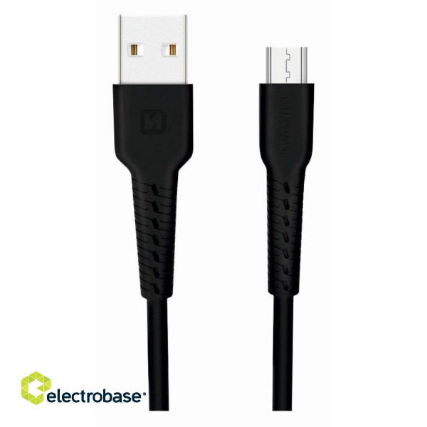 Swissten Basic Fast Charge 3A Micro USB Data and Charging Cable 1m image 2