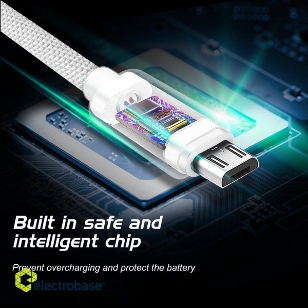 Swissten Textile Quick Charge Universāls Micro USB Datu un Uzlādes Kabelis 0.2m image 5