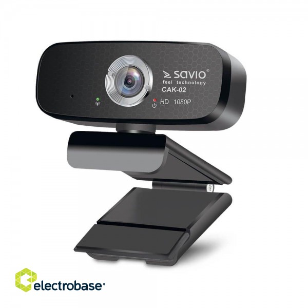 Savio CAK-02 Web Камера Full HD 1080P с Микрофоном Черный