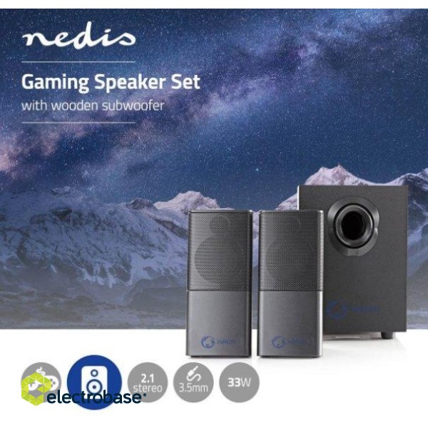 Nedis GSPR10021BK PC Speakers 2.1 / Subwoofer / 30W image 5