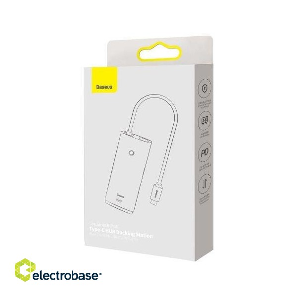 Baseus Hubs Type-C / 2x USB 3.0 / PD Type-C / HDMI 1.4 / SD / TF image 1