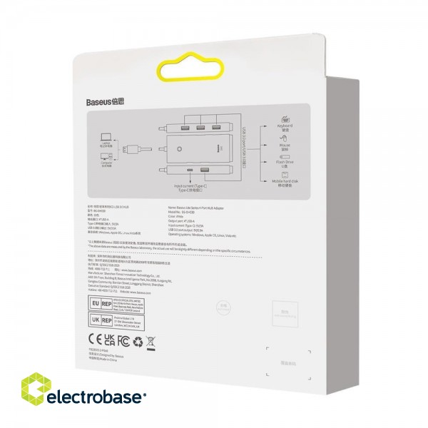 Baseus Lite USB-C to 4x Hubs Adapteris USB 3.0 2m image 6