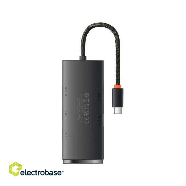 Baseus WKQX030301 Lite Sērijas USB-C Hubs 4x USB 3.0 image 2