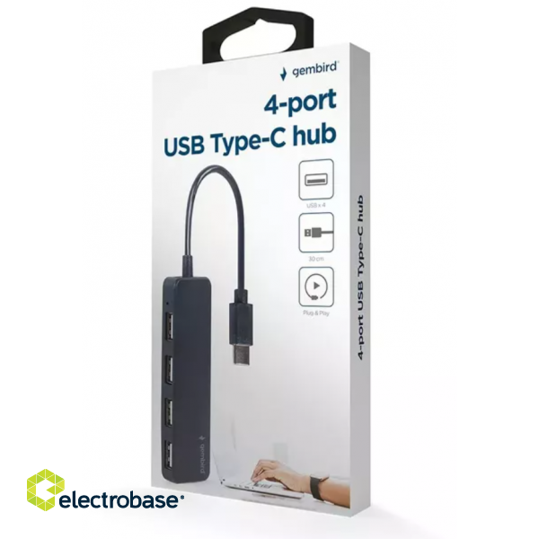 Gembird USB Hub 4-port / USB Type-C image 3