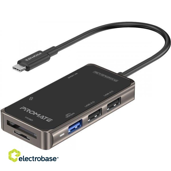 PROMATE PrimeHub-Lite USB-C Multimedia Hub / 4K HDMI / USB3.0 / SD / PD фото 1