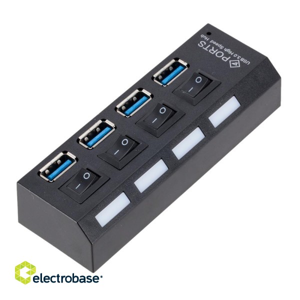 Roger AD15653 USB 3.0 Hub - Splitter 4 x USB 3.0 / 5 Gbps With Separate On / Off Buttons image 2