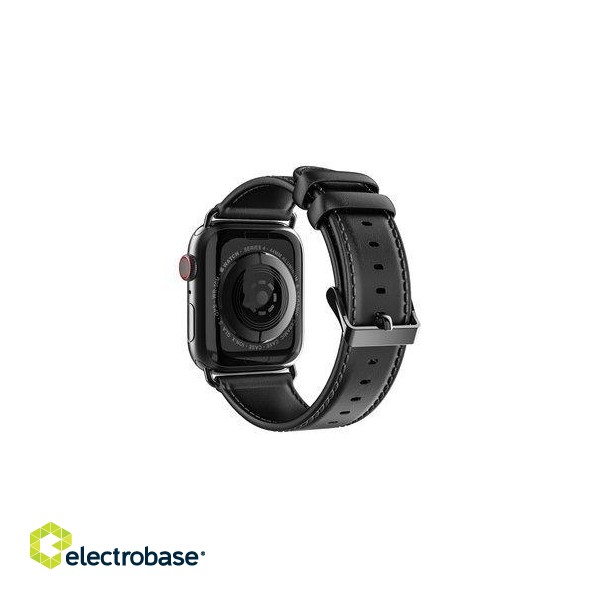 Dux Ducis Кожанный Ремешок для часов Apple Watch 38 / 40 mm Черный фото 3