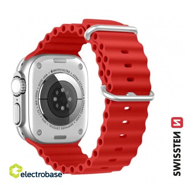 Swissten Marine Силиконовый Pемешок для Apple Watch 42 / 44 / 45 / 49 mm фото 1