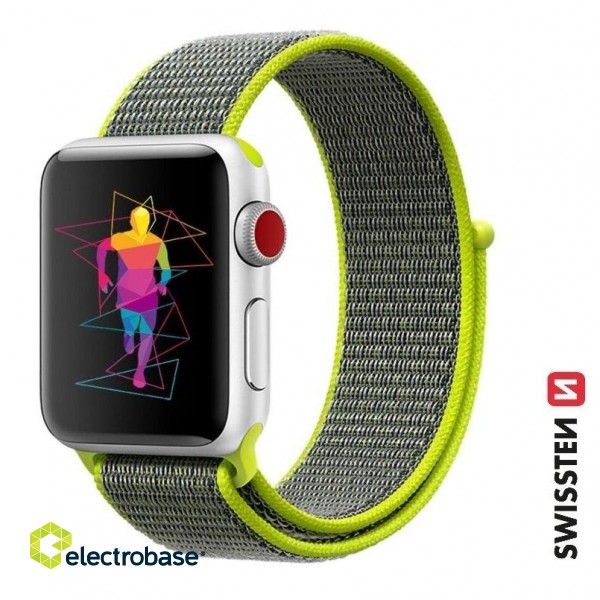 Swissten Нейлоновый Pемешок для Apple Watch 38 / 40 / 41 mm фото 1