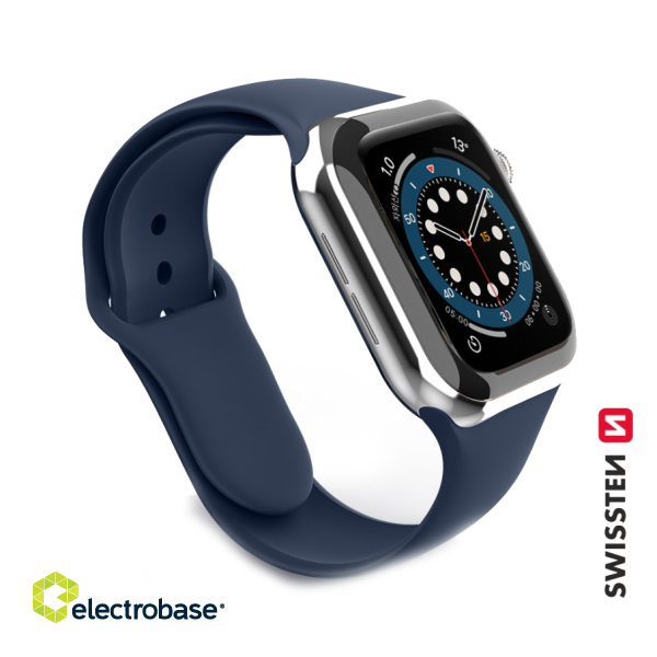 Swissten Silikona Siksniņa priekš Apple Watch 1/2/3/4/5/6/SE / 42 mm / 44 mm image 1