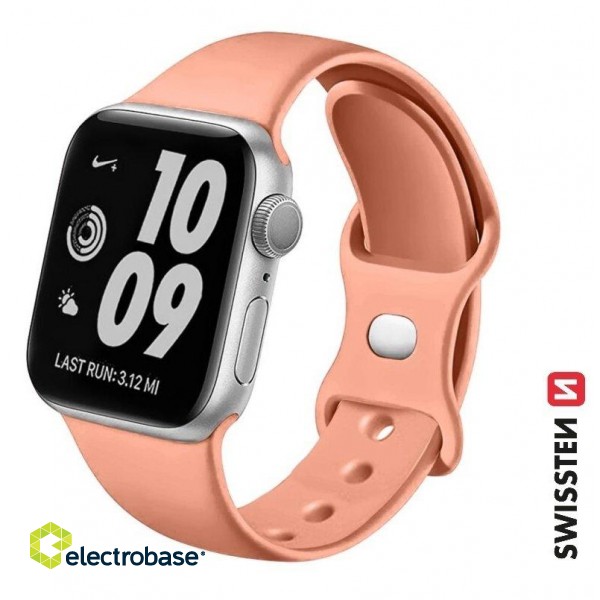 Swissten Silikona Siksniņa priekš Apple Watch 42 / 44 / 45 / 49 mm image 1