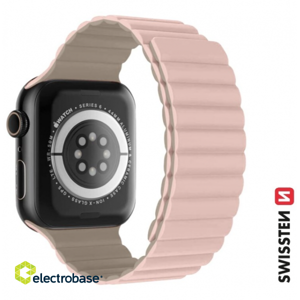 Swissten Силиконовый Магнитный Pемешок для Apple Watch 38 / 40 mm фото 1
