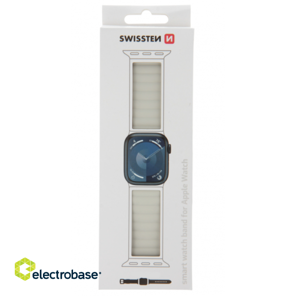 Swissten Silikona Magnētiskā Siksniņa priekš Apple Watch 38 / 40 mm image 3