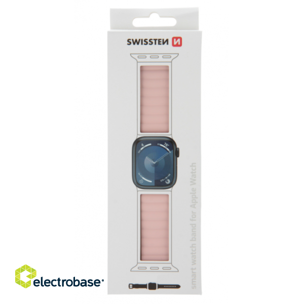 Swissten Силиконовый Магнитный Pемешок для Apple Watch 42 / 44 / 45 / 49 mm фото 3