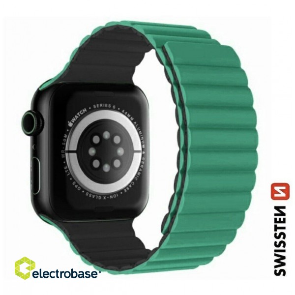 Swissten Силиконовый Магнитный Pемешок для Apple Watch 42 / 44 / 45 / 49 mm фото 1