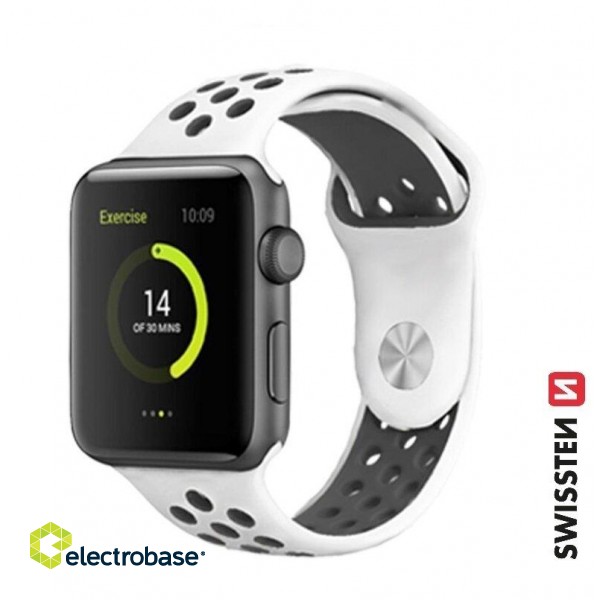 Swissten Sport Silikona Siksniņa priekš Apple Watch 38 / 40 mm image 1