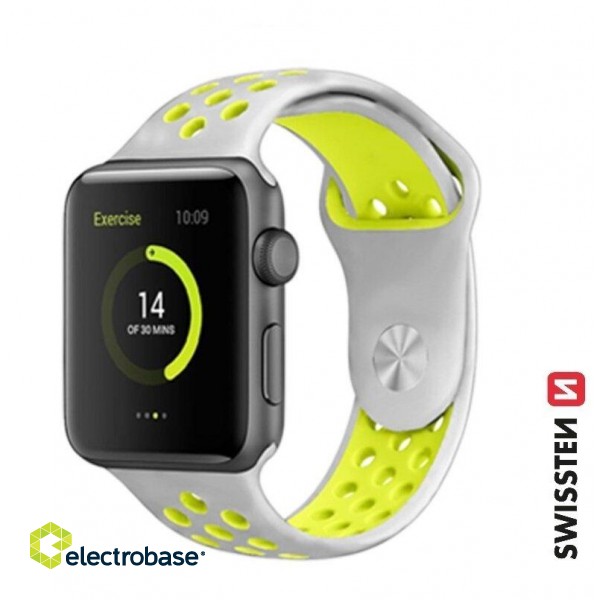 Swissten Sport Силиконовый Pемешок для Apple Watch 42 / 44 / 45 / 49 mm фото 1