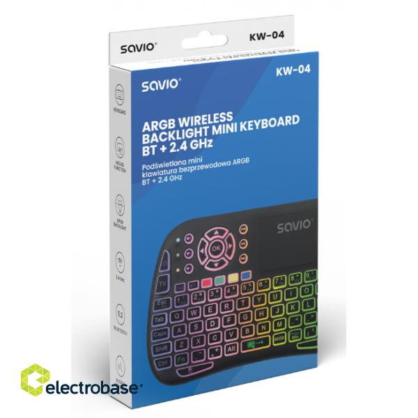 Savio SAVMKW-04 Wireless Keyboard paveikslėlis 4