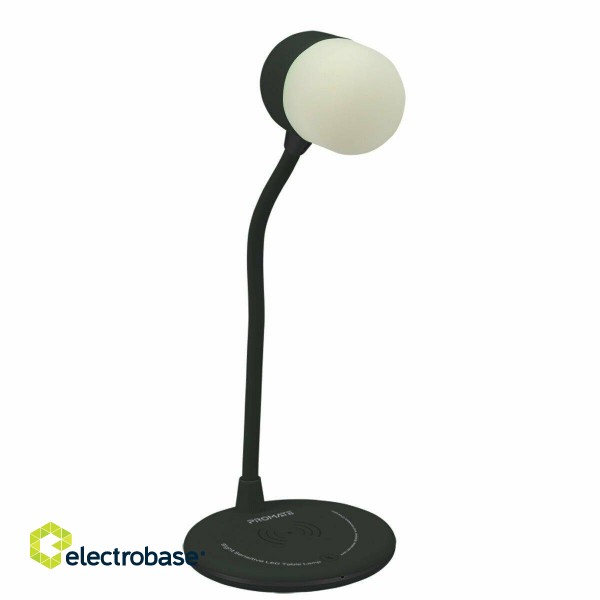 PROMATE LumiQi LED Galda Lampa ar Bezvadu uzlādi un Bluetooth skaļruni image 1