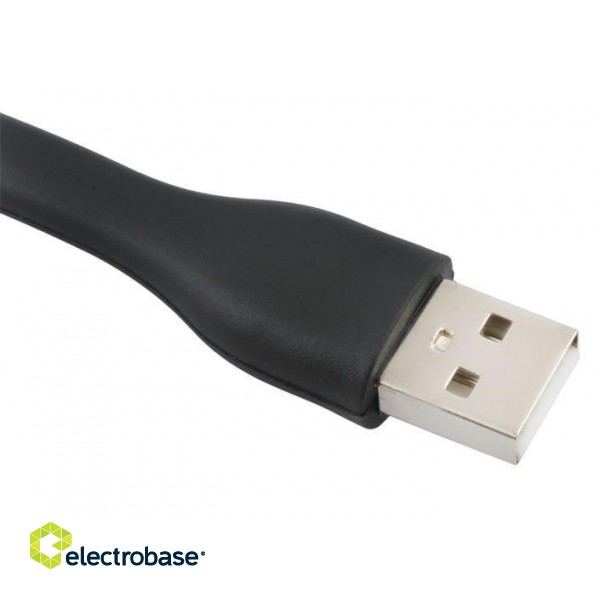 RoGer Elastīga USB Silikona Lampa Melna image 4
