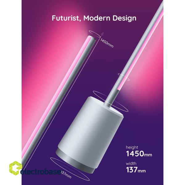 Govee H6072 Lyra RGBIC Smart Corner Floor Lamp Bluetooth / Wi-Fi / 1,45m image 7