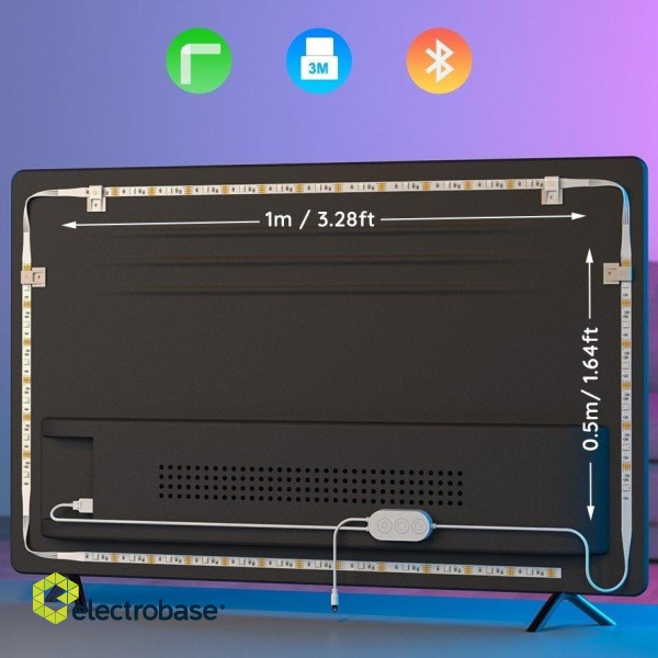 Govee H6179 TV Backlight RGB LED Smart Strip Bluetooth / Wi-Fi / 46-60" image 2