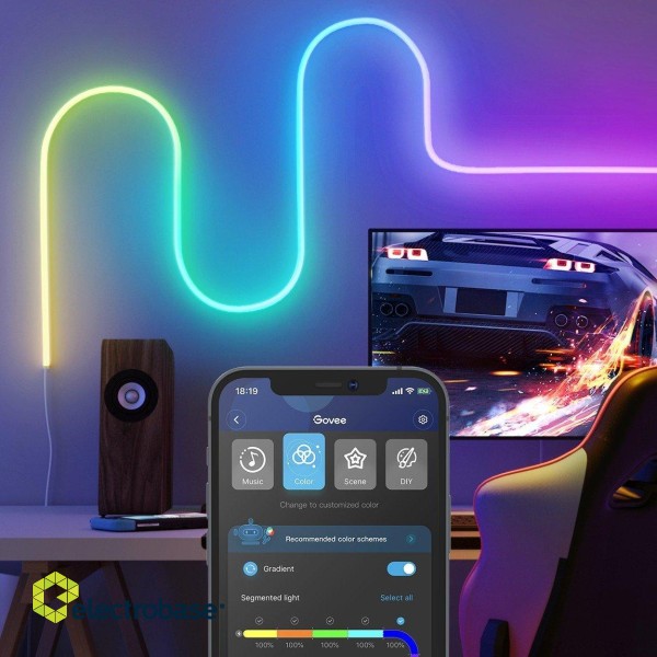 Govee H61A2 Neon Rope RGBIC LED Smart Lenta IP67 / Bluetooth / Wi-Fi / 3m image 2