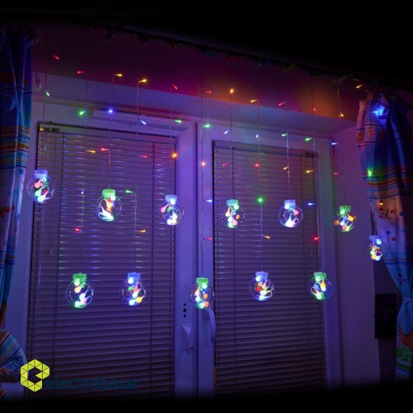 RoGer LED Lights Curtains Balls 3m / 108LED Multicolor image 1