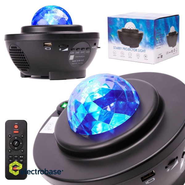 RoGer Rotating Star Projector / Bluetooth Speaker / LED / with Remote Control image 1