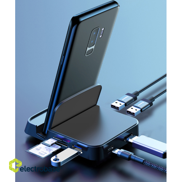 Baseus Mate Док-станция для смартфонов Huawei и Samsung USB / Type-C / HDMI / SD / microSD фото 3
