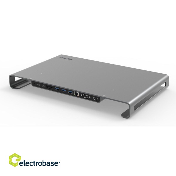 Swissten Multifunctional USB-C Laptop Docking Station / HDMI / USB 3.0 / 2x USB-C / RJ45 / SD / Micro SD / VGA / Audio image 7