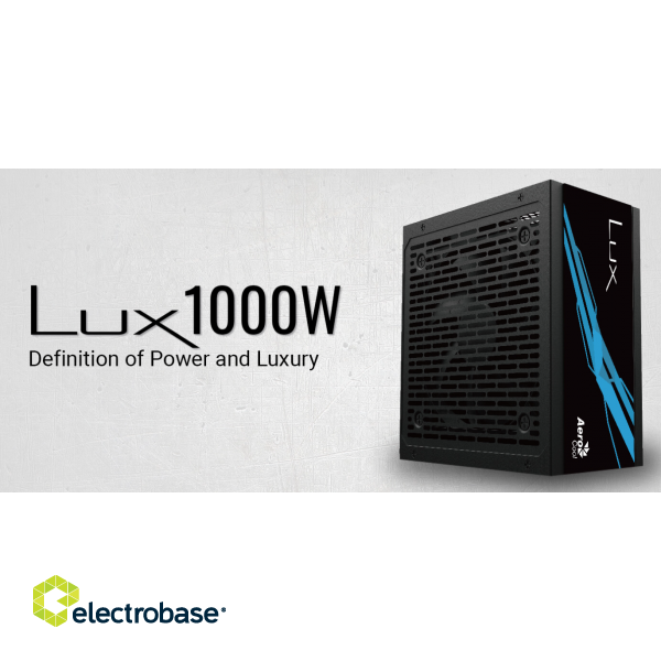 Aerocool LUX1000 Power supply ATX 1000W / 80+ Gold 90% paveikslėlis 2