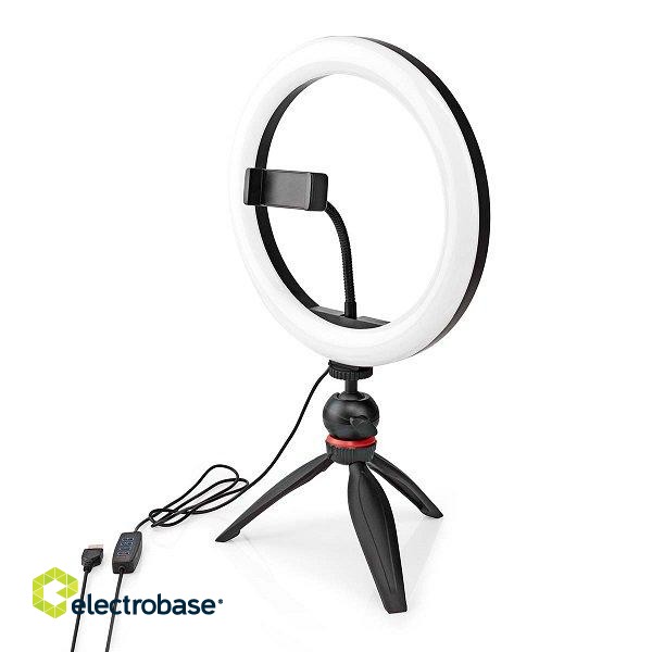 Nedis RLSTND100BK Selfie Ring Lamp 10 inch 2700-6700 K paveikslėlis 4