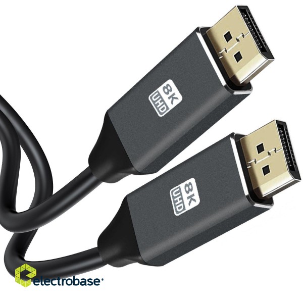 RoGer DisplayPort v1.4 8K UHD Kabelis 1.8m image 1