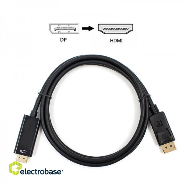 RoGer DPFHD18 DisplayPort to HDMI Cable 1.8m / 1080p image 2